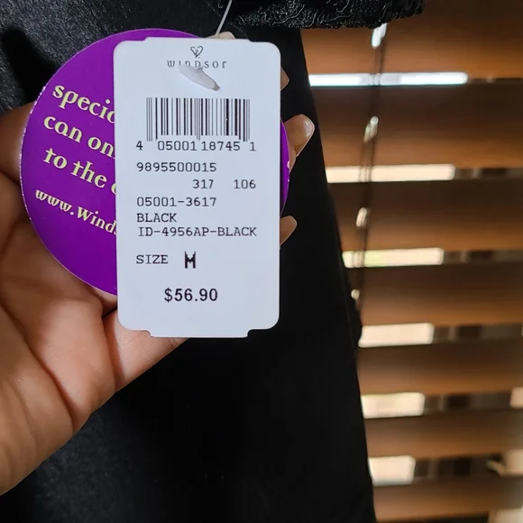 SOLD Windsor Formal black lace A line dress - Picture 8 of 11